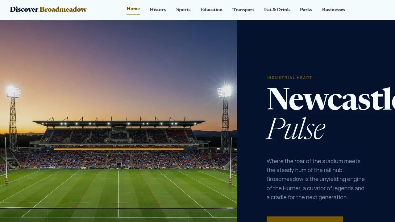 Discover Broadmeadow website