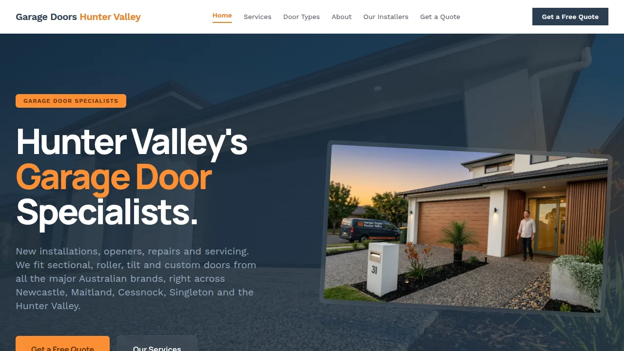 Garage Doors Hunter Valley website