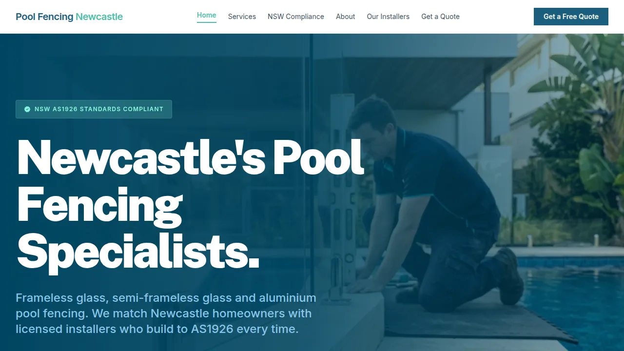 Pool Fencing Newcastle website